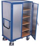 Cordes Szekrénypolcos kocsi csuklós ajtókkal, 5 polccal, 500 kg-ig, 111, 5 x 81 x 181 cm, kék