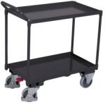 Variofit Polcos kocsi fém polcokkal, 2 polc, 400 kg-ig, 116, 5 x 70 x 106, 5 cm, szürke