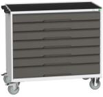 bott Verso mobil íróasztal fiókokkal, 96, 5 x 105 x 55 cm, 7 fiókos, matt, szürke-antracit