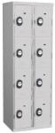 Acial hegesztett öltözőszekrény, 2 oszlopban 8 rekesszel, 300 mm, számkódos zárral, szürke/szürke