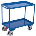 Variofit Polcos kocsi fogantyúval, 400 kg-ig, 2 polc emelt élekkel, 91 x 98, 5 x 50 cm, kék