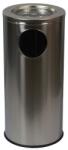 ALDA Marco fém szemétkosár hamutartóval, űrtartalma 34 l, matt rozsdamentes acél