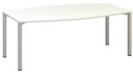 Alfa Office Alfa 420 konferenciaasztal szürke lábazattal, 200 x 110 x 74, 2 cm, fehér mintázat