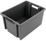 Novap NovaBac egymásra rakható műanyag doboz, szürke, 18 l