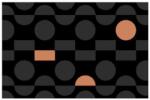 Notrax Déco Design Imperial Dotz beltéri takarítószőnyeg, szürke/rózsaszín, 120 x 180 cm