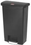 Rubbermaid Front Step műanyag szemetes kosár, 50 l térfogat, fekete