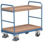 Variofit Polcos kocsi, 250 kg-ig, 2 polc emelt élekkel, 99 x 91 x 50 cm, kék