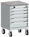 bott Cubio mobil komód, 79 x 52, 5 x 52, 5 cm, 5 fiókos, linóleum, szürke-szürke