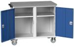 bott Karbantartó fiókos kocsi Bott Verso, 98 x 105 x 60 cm, 2 szekrény, linóleum, szürke-kék