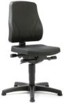 Bimossa Munkaszék Bimos All In One 9630 siklóval lábtartó nélkül, bőr ülés, alacsony háttámla, fekete
