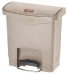 Rubbermaid Front Step műanyag szemetes kosár, 15 l térfogat, bézs