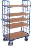 Cordes Hálós oldalakkal ellátott polcos kocsi, 5 polccal, 400 kg-ig, 103, 5 x 52 x 178 cm, kék