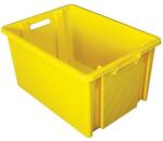 Novap NovaBac egymásra rakható műanyag doboz, sárga, 54 l