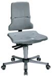 Bimos Sintec 9823 műhelyszék lábtartóval, kerekekkel, szinkron mechanizmussal, kék