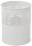 VEPA BINS Fém szemetes, felétől perforált, 10 l, fehér