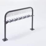 Mottez kültéri kétoldalas robogó állvány, 12 férőhelyes, zárható