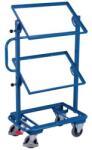 Cordes Ládaszállító kocsi rakodófelület nélkül, ferde polcokkal, 3 polc, kék