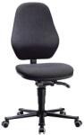 Bimossa Munkalaboratóriumi szék Bimos Basic 9138 kerekekkel, lábtartó nélkül, szinkron mechanizmus, szövet, magas háttámla, fekete