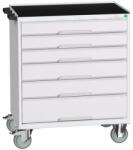 bott Verso mobil íróasztal fiókokkal, 96, 5 x 80 x 55 cm, 6 fiókos, matt, szürke-szürke