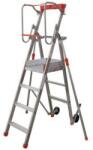 Facal Mozgatható alumínium fellépős létra Facal fogantyúval, 4 fokos