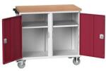 bott Karbantartó fiókos kocsi Bott Verso, 98 x 105 x 60 cm, 2 szekrény, multiplex, szürke-piros