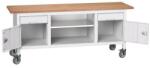 bott Mobil műhelyasztal Bott Verso Storage, 200 x 60 x 83 cm, multiplex, 2 fiók, 1 polc, 2 szekrény, szürke-szürke