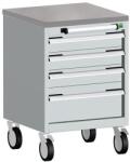 bott Cubio mobil komód, 79 x 52, 5 x 52, 5 cm, 4 fiókos, linóleum, szürke-szürke