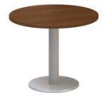 Alfa Office Alfa 400 kerek konferenciaasztal szürke lábazattal, 70 x 50, 7 cm, dió mintázat