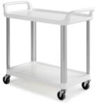 TTS polcos kocsi két fogantyúval, 150 kg-ig, 2 polc magasított élekkel, fehér