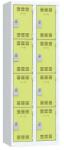 Vinco hegesztett öltözőszekrény, 2 oszlopban 8 rekesszel, 300 mm, hengerzárral, szürke/zöld