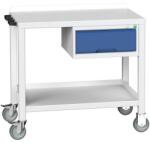 bott Verso Weld mobil műhelyasztal, 91 x 100 x 60 cm, 1 fiókos, acél, szürke-kék