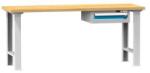 POLAK Műhelyasztal KOMBI PB4815, 1500 x 800 x 880 mm, BÜKK, szürkéskék