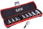 SAM Hatlapfejű csavarfej készlet 1/2", 9 db