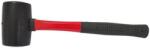 TopTrade gumikalapács, fekete, üvegszálas nyéllel, átmérő: 45 mm / 230 g, profi