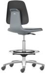 Bimossa Munkahelyi antisztatikus ESD szék Bimos Labsit 9125E kerekekkel, lábtartóval, poliuretán, szürke