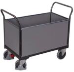Cordes Platform kocsi két fogantyúval, teljesen párnázott és oldalfalakkal, 500 kg-ig, 101, 5 x 119 x 60 cm, szürke