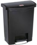 Rubbermaid Slim Jim Step On Front Step szemeteskuka, műanyag, 30 l, fekete