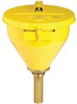 Justrite Fém tölcsér Justrite fedéllel gyúlékony anyagokra, átmérője 27 cm, hossza 82 cm, sárga