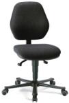 Bimossa Munkalaboratóriumi szék Bimos basic 9133 kerekekkel, lábtartó nélkül, tartós kontaktus, szövet, alacsony háttámla, fekete