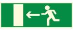 Novap Menekülési fotolumineszcens biztonsági tábla - Menekülési kijárat a bal oldalon