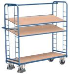 Cordes Magas polcos kocsi fogantyúval és ferde polcokkal, 3 polc, 153, 5 x 151 x 55 cm, kék