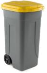 Mobil Plastic Műanyag hulladékgyűjtő Cheriff szelektív hulladékgyűjtésre, űrtartalma 100 l, szürke/sárga