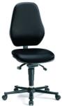 Bimossa Munkahelyi antisztatikus ESD szék Bimos Basic 9155E kerekekkel, lábtartó nélkül, műbőr, magas háttámla, fekete