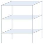 Schulte Design Andras fém polcállvány, alapkivitel, 200 x 150 x 60 cm, 1 200 kg, 3 polccal, horganyzott