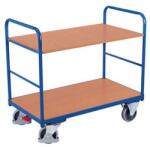 Variofit Polcos kocsi, 250 kg-ig, 2 polc, 99 x 106 x 70 cm, kék