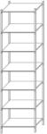 Schulte Design Taranis fém polcállvány, alapkivitel, 300 x 75 x 30 cm, 1 200 kg, 7 polccal, ezüst