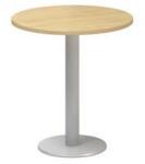 Alfa Office Alfa 400 kerek konferenciaasztal szürke lábazattal, 70 x 74, 2 cm, vadkörte mintázat
