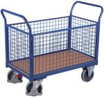 Cordes Platform kocsi két fogantyúval hálós panellel és oldalfalakkal, 500 kg-ig, 101, 5 x 119 x 60 cm, kék