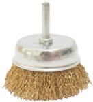 TopTrade acél drótkefe, csésze, szár, átmérő: 6 / 75 mm