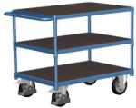 Variofit Polcos kocsi fogantyúval, 1000 kg-ig, 3 polc, 92, 5 x 119 x 70 cm, kék